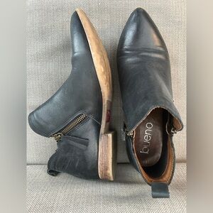 BUENO - Black leather ankle boots (37)